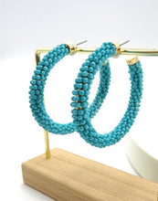 Load image into Gallery viewer, color-beaded-hoops
